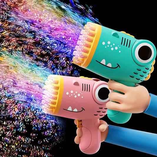 40 Holes Handheld Dinosaur Bubble Machine