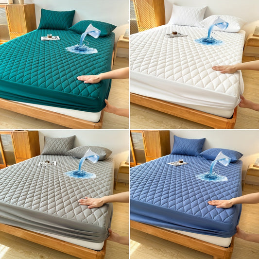 1pc Layered Waterproof Mattress Protector (Without Pillowcase And Pillow Insert)  fitted sheet only