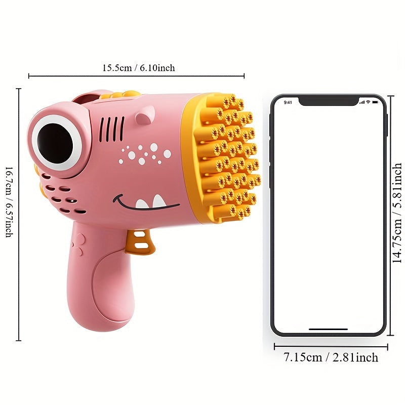 40 Holes Handheld Dinosaur Bubble Machine