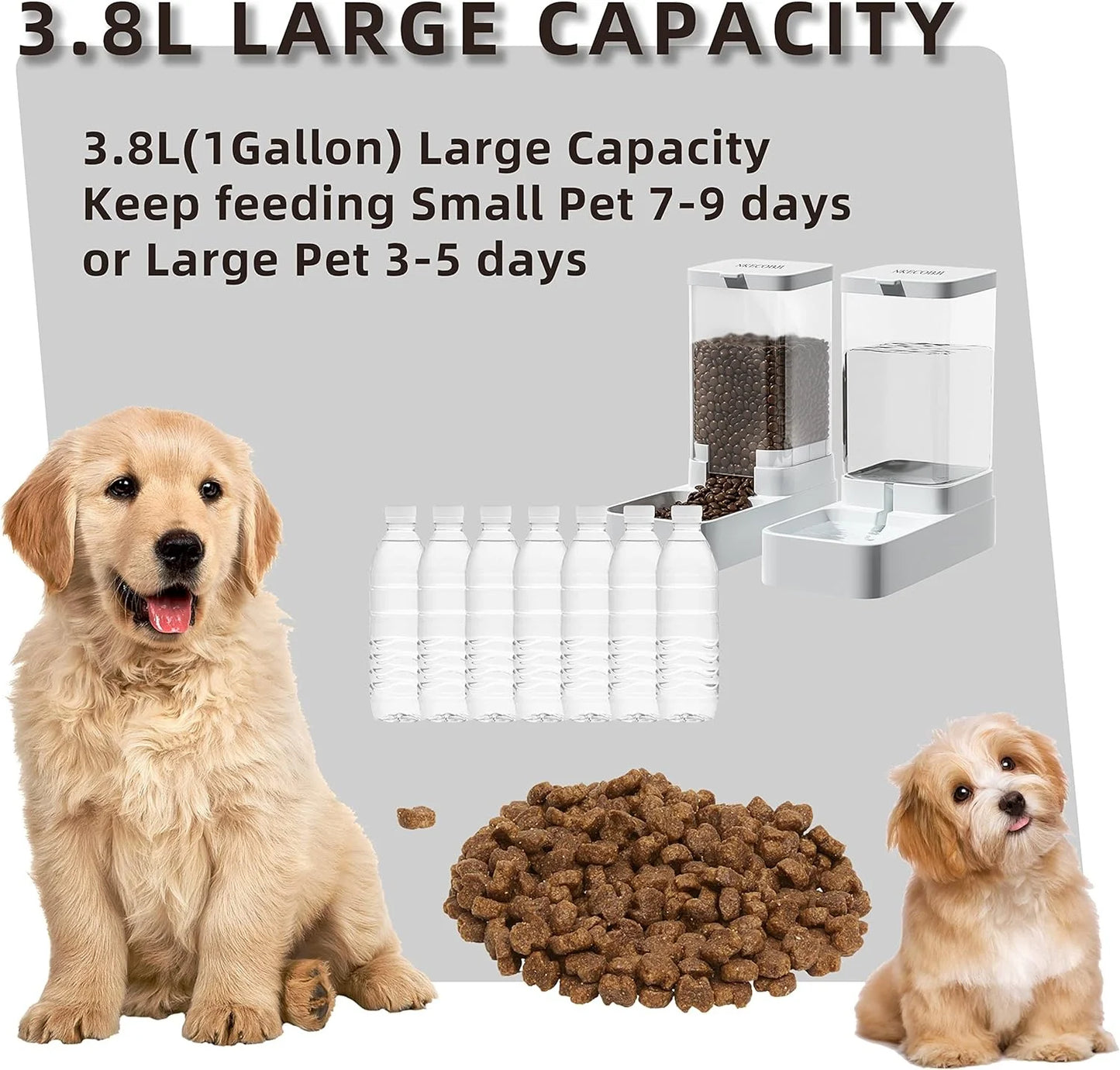 Dog/cat automatic water and feeder