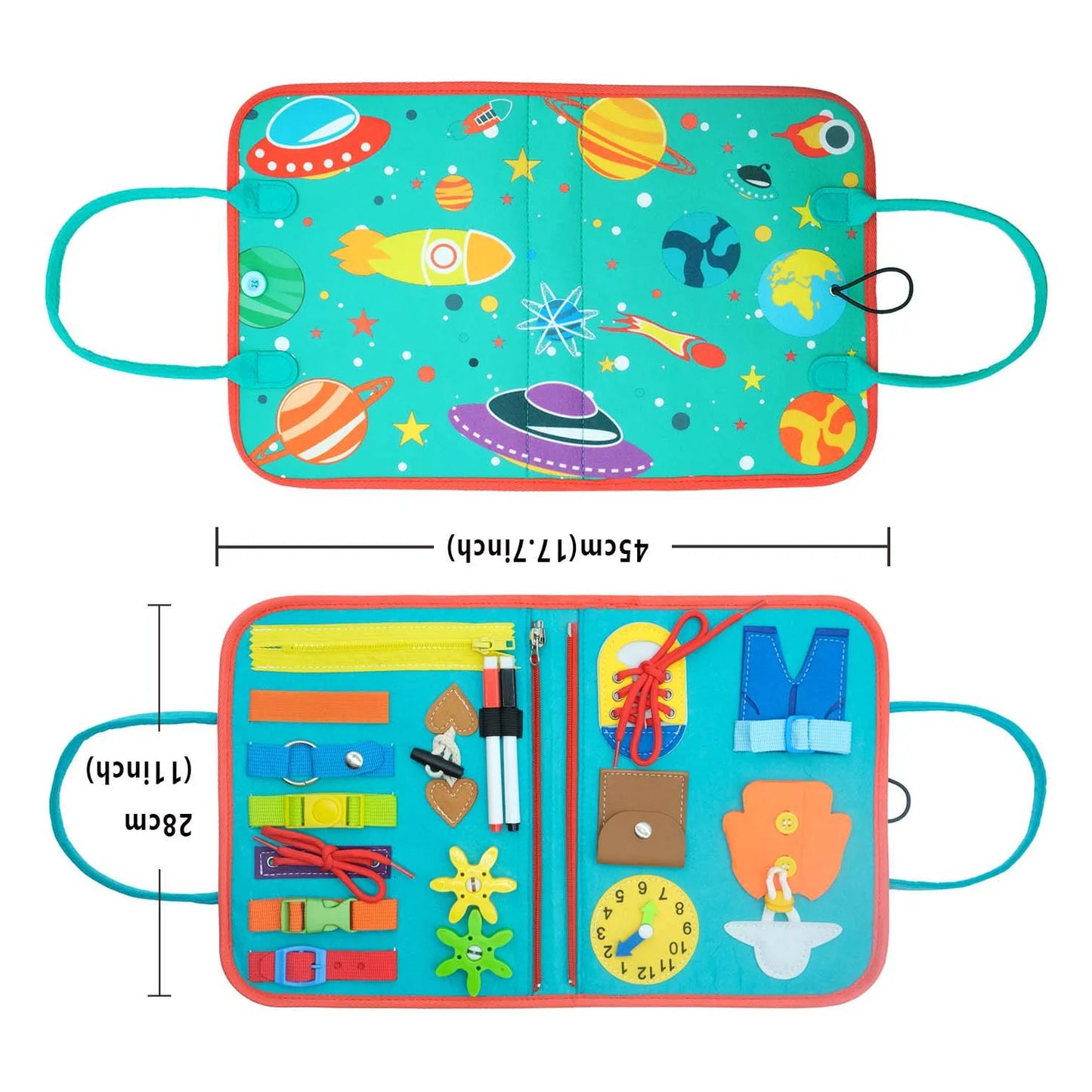 Toddlers 7 in 1 educational sensory board