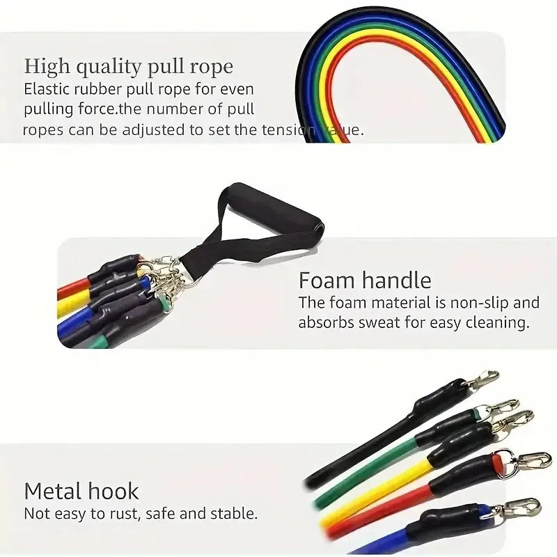 11 piece resistance band set