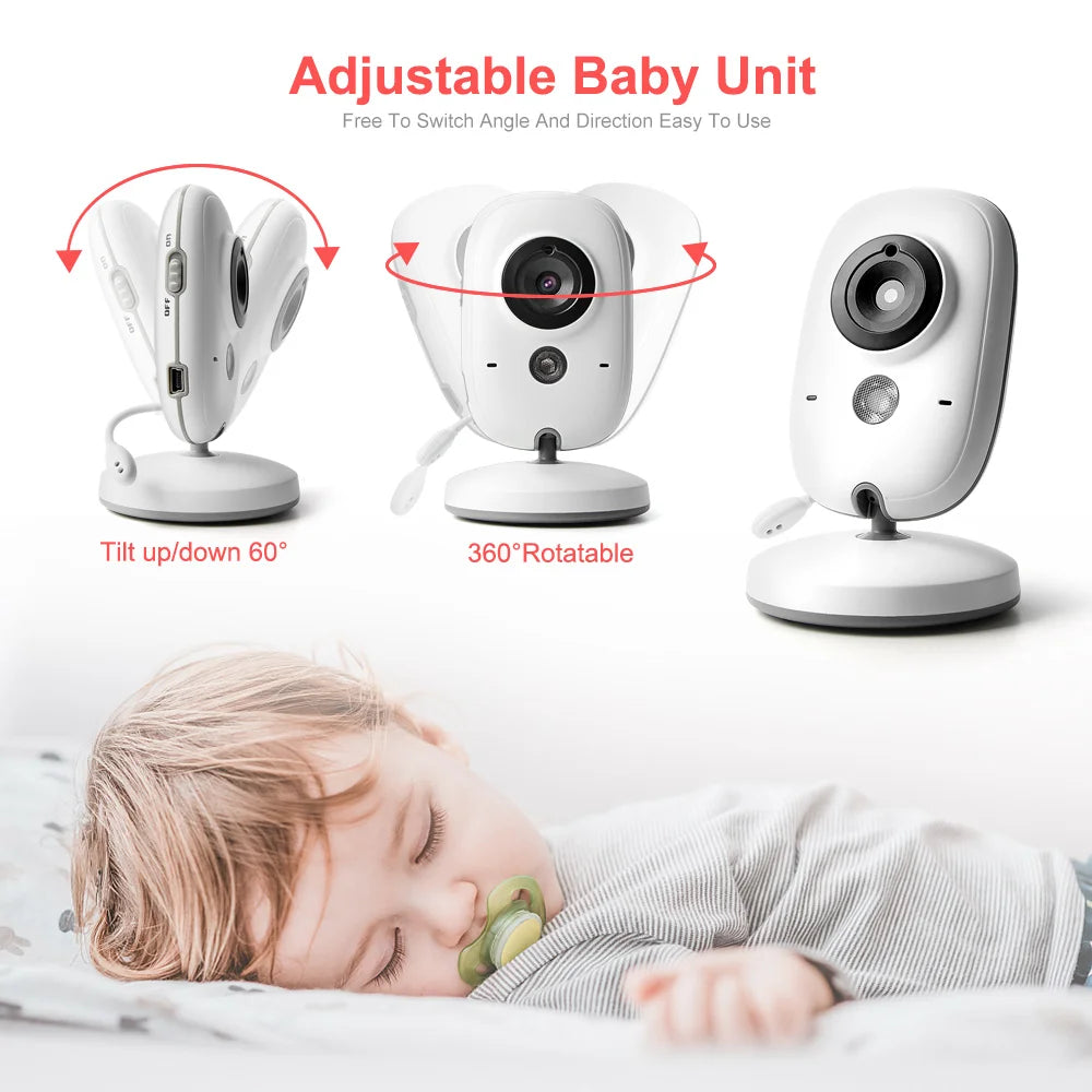 VB603 Video Baby Monitor 2.4G Wireless With 3.2 Inches LCD 2 Way Audio Talk Night Vision Surveillance Security Camera Babysitter