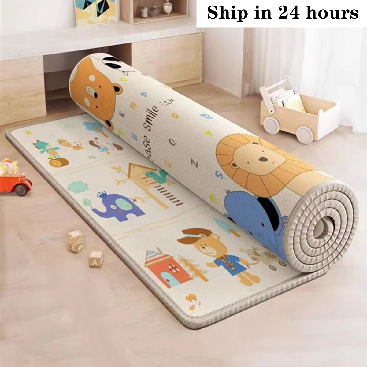 Heavy duty kids play mat