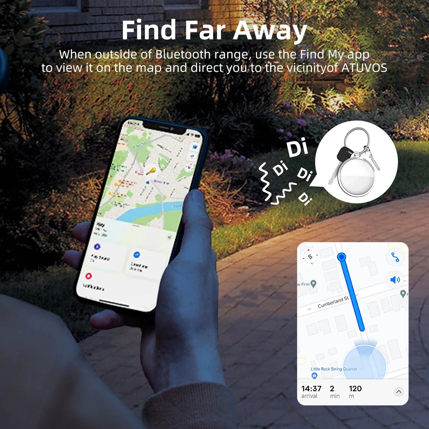 Mini airtag compatible with find my iphone