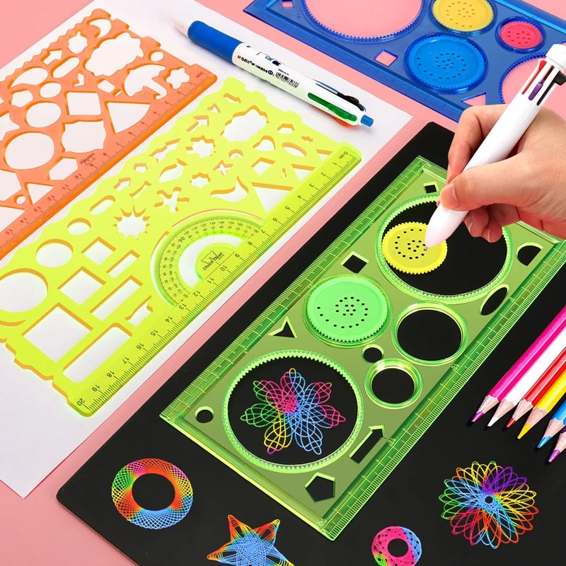 Kids geometry stencil set