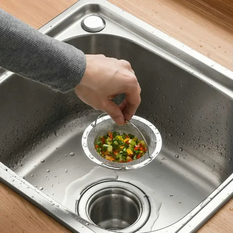 Stainless steel kitchen sink filter