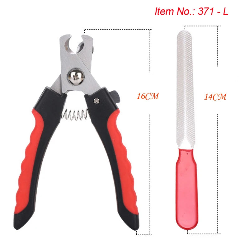 Pet Cat Dog Nail Clipper Cutter With Sickle Stainless Steel Grooming Scissors