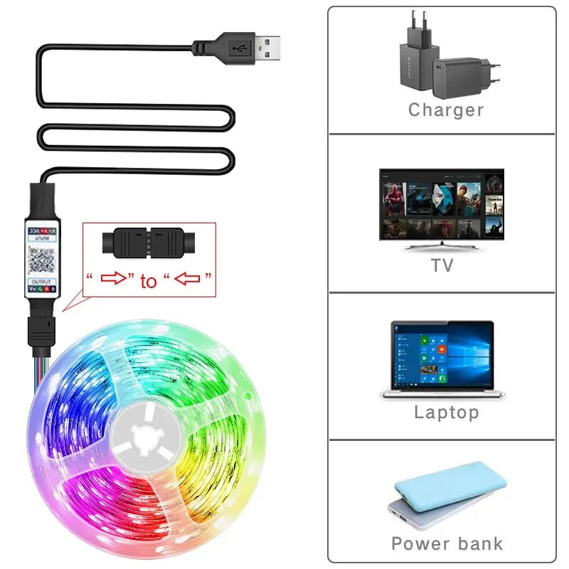 Led Lights for TV RGB bluetooth led strip