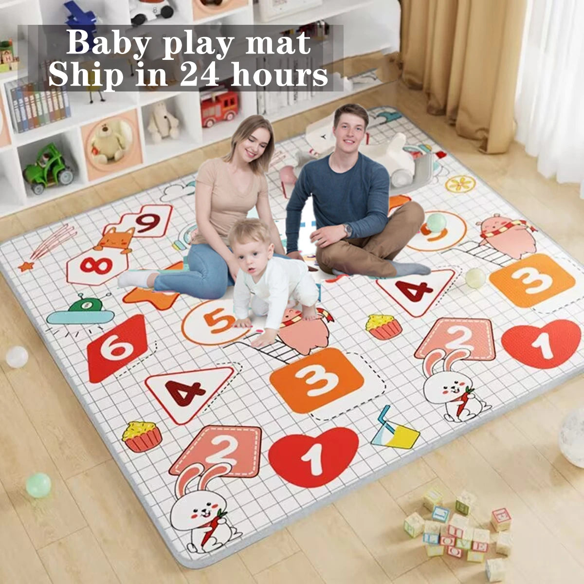 Heavy duty kids play mat