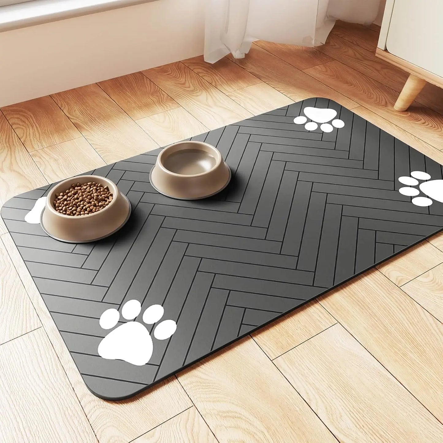 Waterproof rubber pet feeding mat