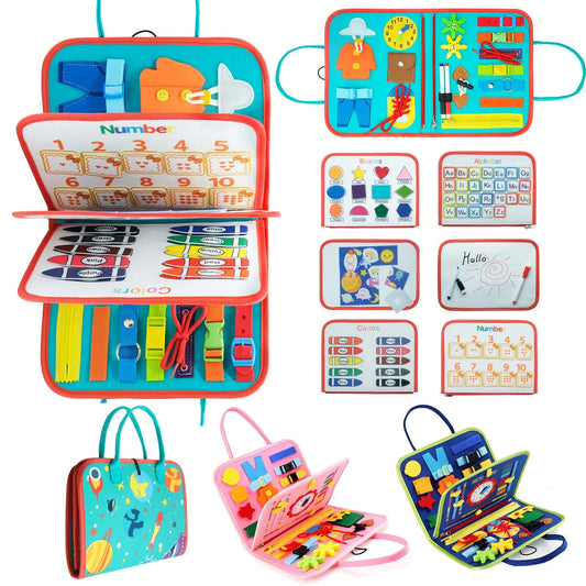 Toddlers 7 in 1 educational sensory board