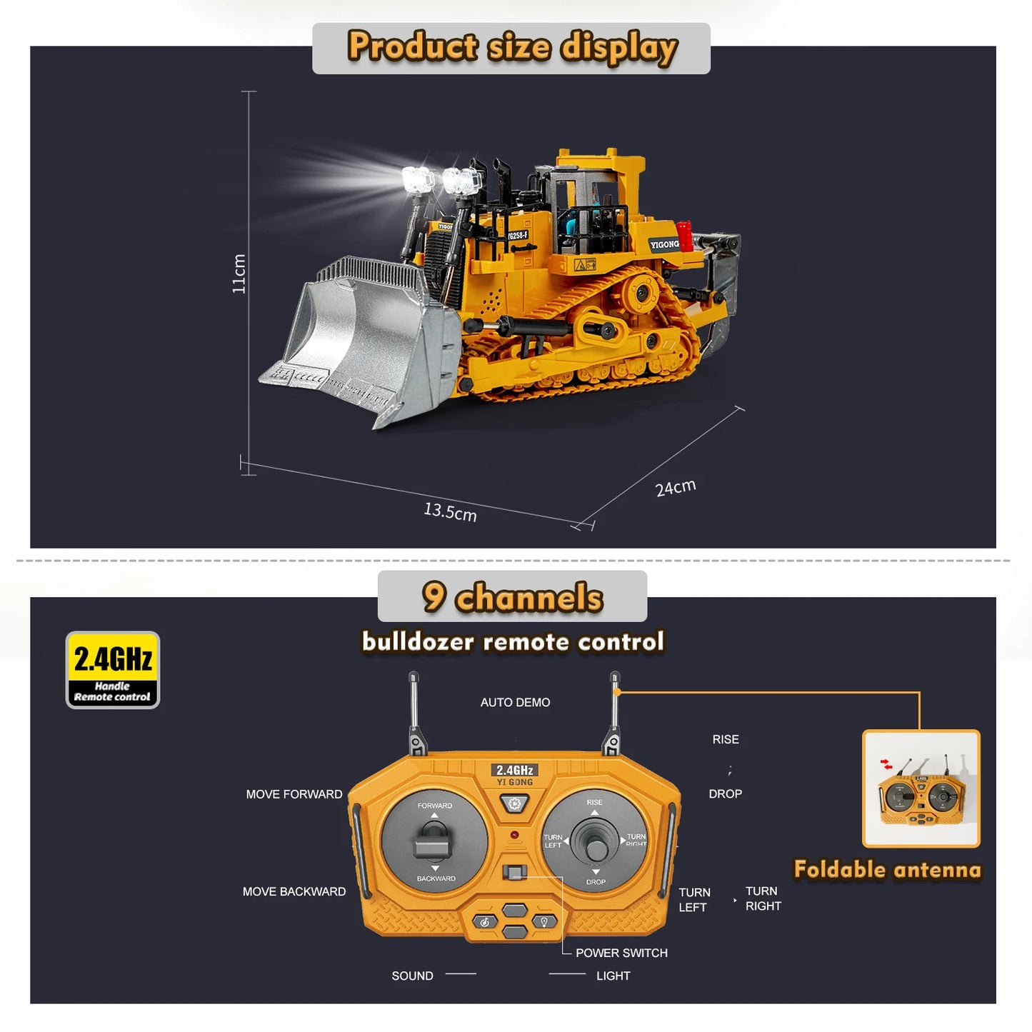 Remote control construction vehicles