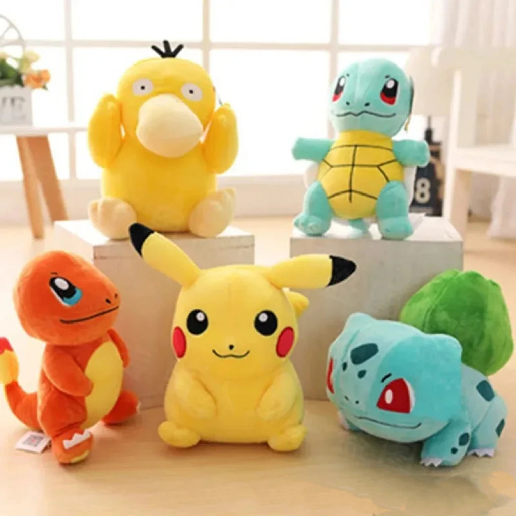 20cm Pokemon Stuffed Plush Toys Kawaii Pikachu Raichu Jenny Turtle Anime Doll Kids Birthday Christmas Gift