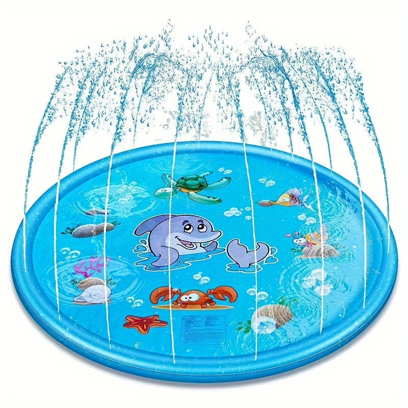 Outdoor Water Spray Mat, PVC Inflatable Splash Pad, Outdoor Lawn Play Mat, Game Water Spray Mat, Summer Outdoor Sprinkle Toys