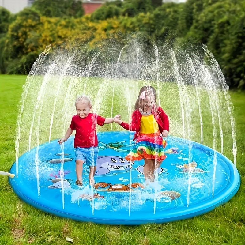 Outdoor Water Spray Mat, PVC Inflatable Splash Pad, Outdoor Lawn Play Mat, Game Water Spray Mat, Summer Outdoor Sprinkle Toys