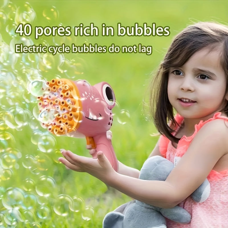 40 Holes Handheld Dinosaur Bubble Machine