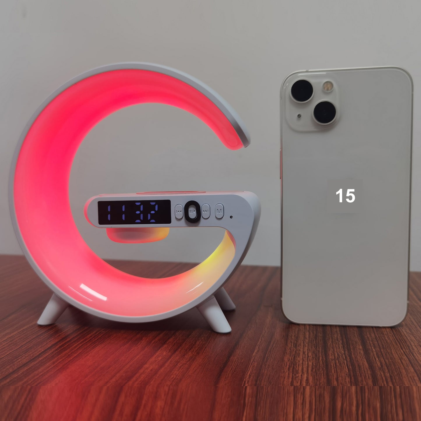 Wireless Fast Charger with built in bluetooth speaker and alarm clock